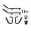4PCS Front & Rear Steel Grab Bars Handles For Jeep Wrangler 07-18 JK/JKU 4 Door