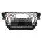 RS5 front grill for Audi A5 S5 B8 auto body kit front honeycomb grille with lower frame quattro style 2009 2010 2011