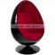Living room furniture fiberglass eye ball chair,fiberglass oval egg shaped chair