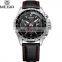 MEGIR 1010 Unusual quartz wrist watches for men fashion leather mens watches custom logo