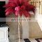Hotel Decoration Stand Lighting Copper Resin Tree Ostrich LED Feather Floor Lamp