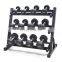 Custom logo Home Use Fitness Gym Equipment Rubber Iron 2.5-30kg Black Round dumbbell Set