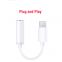 Factory price USB C to 3.5 mm headphone jack Adapter Type C AUX Audio earphone converter  for Huawei Mate 40 Xiaomi