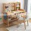 Quality solid wood study table children tables kids' tables computer desks with bookshelf