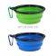 Accessories Hanging Folding Portable Dog Cat Collapsible Water Feeding Plastic Travel Silicone Food Pet Bowl