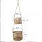 Hot Selling 2 Tier Hanging Baskets for Fruit Vegetable Storage Seagrass Wicker Decorative Wall Hanging Planter Cheap Wholesale