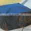 Outdoor Patio Dark Gray Metal Frame Wood-Charcoal Burning Firepit Table