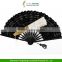 RENAISSANCE LACE SPANISH HAND FAN PARTY WEDDING BLACK WHITE