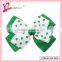 100% Eco-friendly ribbon bow hair clip handmade curly clover ribbon teenage hair bows (SYC-0025)