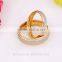 Wholesale frosted matte stainless steel couple ring 18k gold plated wedding new design finger ring