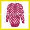 New Fashionable Products Bros Baby Rinne For Women Printed Long Sleeve Pink White Dots Knitted Sweater