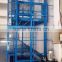 lead rail hydraulic cargo lift/hydraulic lift elevator/fixed chain lift platform/ arm lift platform