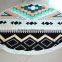 Hogift 150*150cm 50 styles 100% cotton printed round beach towel with tassel