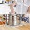 Thick bottom nonstick 2layer stainless steel food steamer pots