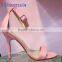 Simple design and fashion ladies ankle strap high heel sandals