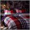 2016 Latest Design 100%cotton Yarn Dyed Plaid Style Duvet Cover Sets