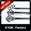 KYOK New design black color curtain rod set,plating iron window decorative curtain finials