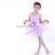 C2157 short sleeve ballet dance costumes chiffon girls ballet dress