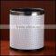 Home stick leather trash can store, black, leather, stainless steel hotel, guest room, garbage can.