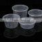 export round transparent plastic food container with 5 kinds volumes FDA approval