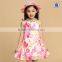 2016 new girls fruit printed chiffon bohemia beach dresses sleeveless girls smocked dress