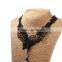 Black Resin Excellent Beads Collar Lace Choker Chain Necklace Pendant