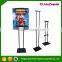 Up Down Flexible Poster Stand, Square Base Powder Coated Metal POP Menu Display Stand