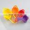 2016 New Design round shape rainbow bowl salad plastic mixing bowl