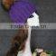 Fashion Colors Warm Wool Knitted Pattern Women Man Apparel Accessories Beanie Hat with Real Fur Pom Poms Top Winter Hat