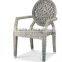 Elegant Hotel Restaurant Waterproof Patio Dining Wicker Garden Line Stacking Chair