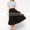 High-rise Waist Pleated Midi Linen Skirt