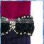 100% wool pink and purple long sleeve knitted gloves with glittery bowknot