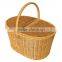 Natural rattan woven fruits picnic basket with cover