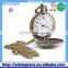 FS FLOWER - Vintage Fashion Style PNP Plated Iron Necklace Pocket Watch Quartz Analog Movt Watch
