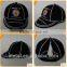 6 panel black 100% cotton embroidered character custom baseball cap whoesale