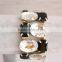 Gold plated arylic bangle bracelet, big beads white and black bracelet wholesale