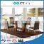 TB korean dining table tempered glass gold color furniture