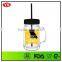 Double wall Large 24 oz acrylic mason jar with straw