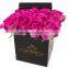 Elegant Black Paper Flower Box with gold Logo