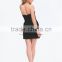 sexy chiffon ruffle beaded black cocktail evening formal dresses evening dress with backless