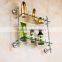 80100 bathroom shelf Contracted silver Double glass shelf hotel use 3c proved