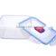 Clear Square Plastic Microwave Food Storage Container with lock lid