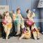 Resin fat lady figurines mother and child sculptures