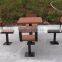 Arlau Park Wood table set with umbrella