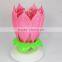 the most popular happy MUSIC birthday Lotus flower candle export in 2015