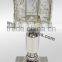 crystal candle holder with metal stand for wedding decor