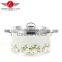Hot Selling 3pcs Drum-shaped Stainless Steel Soup Pot kitchen cookware With Decal