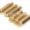 High quality M3 single end Hexagonal Copper Column Hex Column Stud 4-60mm + Threaded 6mm