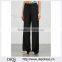 Wholesale Women Apparel Elasticated Drawstrint Waist Black Satin Trousers(DQE0354P)