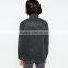 black plain denim jacket women cheap factory price in bulk